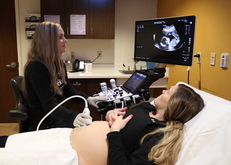 Ultrasonographer Madison Ammann examines an obstetrics patient with Brookings Health’s new GE Fortis ultrasound system. The new system produces clearer, more detailed images in all parts of the human body, but especially for maternal fetal medicine and abdominal organs. The new ultrasound system also speeds up workflow for Brookings Health team members, meaning patients spend less time in the procedure room.