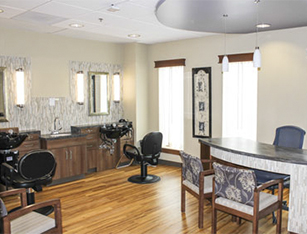 Interior salon/barber shop