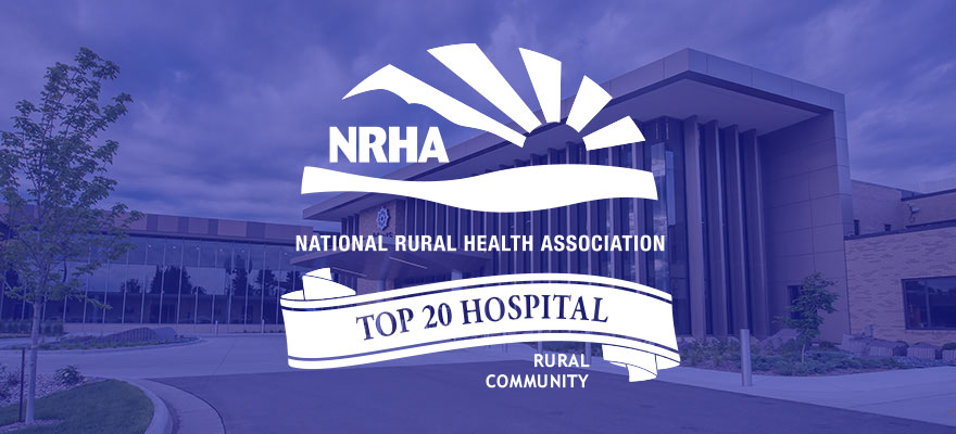 Brookings hospital and Top 20 Rural Community Hospital logo