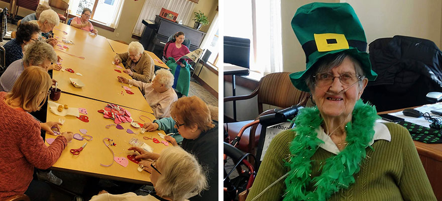 Crafting and celebrating St. Patrick's Day.