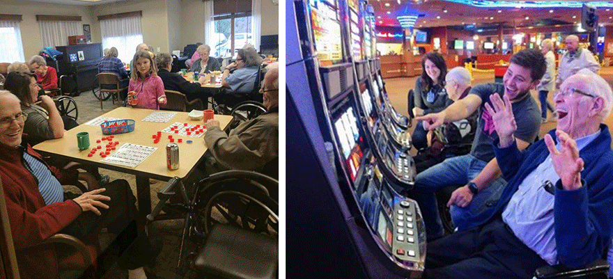 Playing bingo and fun at the casino