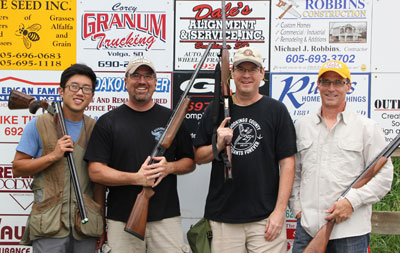 Big Dogs was the highest scoring adult team at Brookings Health System Foundation’s sixth annual Aiming to Inspire Health sporting clays fundraiser. Pictured from right to left are team members Conor Rude, Mark Widman, Rich Widman and Terry Wieczorek.