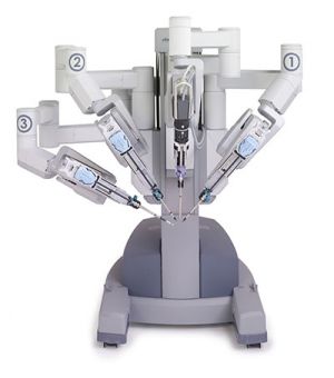 The da Vinci system, shown here, uses three robotic arms for surgeons to operate on patients. Brookings Health System performed its first robotic surgeries this week. 